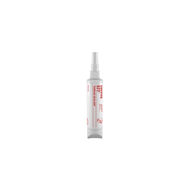 LOCTITE 577 is for locking and sealing of metal pipes and fittings and threaded assemblies. provides an instant, low-pressure se