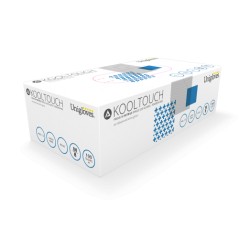 Unigloves Kooltouch Nitrile Hand Glove - Extra Strong Blue Nitrile Exam Gloves - Chemical tested - Meets EN455 + EN374 Standards