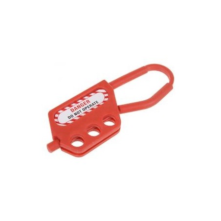 Order your Non- Conductive Nylon Hasp - 3 Holes, 6mm Shackle, 45mm Thickness - Flexible lockout hasp that doesn’t conduct electr