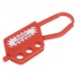 Order your Non- Conductive Nylon Hasp - 3 Holes, 6mm Shackle, 45mm Thickness - Flexible lockout hasp that doesn’t conduct electr