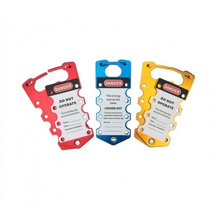 8 Hole Labeled Aluminum Lockout Hasp