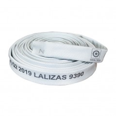 The LALIZAS Fire Hose with EPDM Lining (synthetic rubber lining), circular woven 100% polyester high tenacity yarn fabric and wo