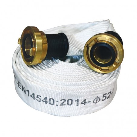 The LALIZAS Fire Hose with EPDM Lining (synthetic rubber lining), circular woven 100% polyester high tenacity yarn fabric and wo