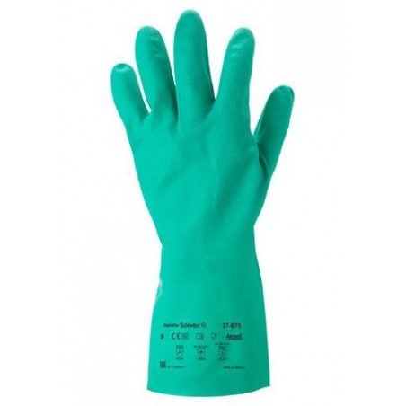 Ansell Alphatec Solvex 37-675 Nitrile Chemical Resistant Hand Glove