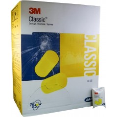 3M 310-1001 EAR Classic Regular Disposable Foam Uncorded Earplugs, 200 Pairs per box