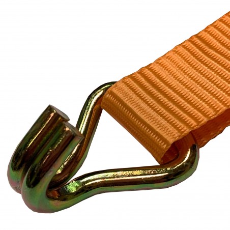 4 Ton Double “J” Hook Cargo Lashing Ratchet Tie Down Strap Belt