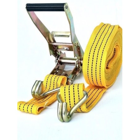 DeltaPlus 1.5 Ton Double “J” Hook Cargo Lashing Ratchet Tie Down Strap Belt