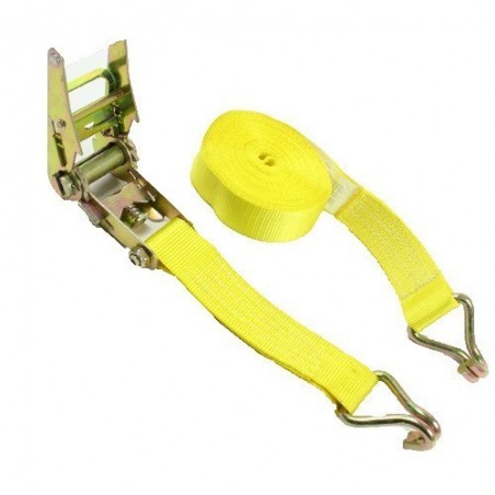 DeltaPlus 3 Ton Double “J” Hook Cargo Lashing Ratchet Tie Down Strap Belt