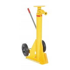 100,000 lbs Capacity Vestil SP-TOP-R Steel Ratchet Trailer Stabilizing Jack with Powder Coat Safety Yellow Finish 