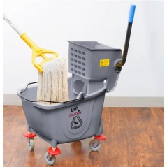 36L Industrial Mop Bucket gray