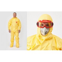 Dupont Tychem 2000 C Yellow Chemical Coverall model CHA5 TCCHA5TYL00