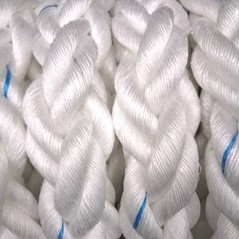8 Strand Braided Polypropylene Mooring Rope white