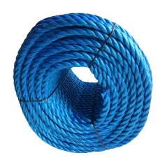 3 Strand Twisted Polypropylene Mooring Rope blue