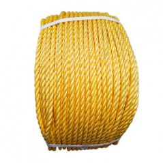 3 Strand Twisted Polypropylene Mooring Rope yellow