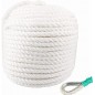 3 Strand Twisted Polypropylene Mooring Rope white