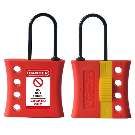 Beian-Lock Insulated Lockout Slider Hasp - 4 Holes