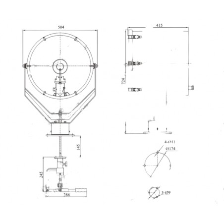Marine Search Light TG28 IP56, IMPA 370502