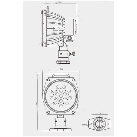 Low-Voltage Searchlight TG15-N IP66, IMPA 370502