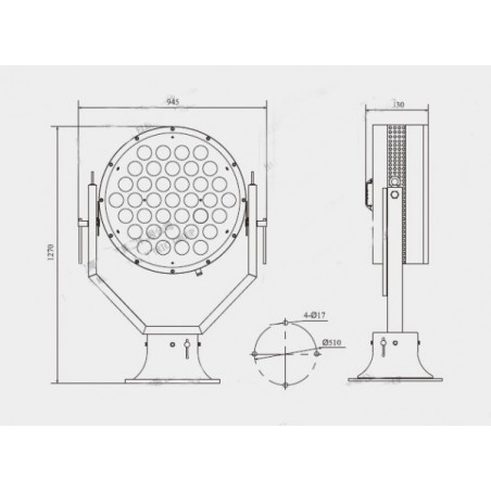 Marine Search Light TZ6 IP66, IMPA 370502