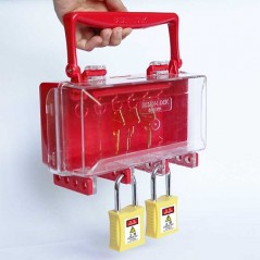 Portable and Transparent Acrylic Group Lockout Boxes