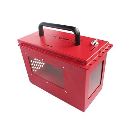 Portable Group Lock Box with Key & Side Window BAN-X06
