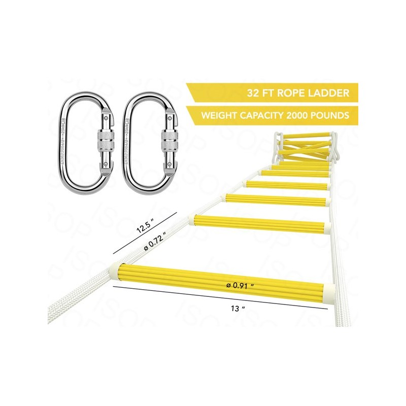 Order Emergency Fire Escape Rope ladder 3 4 Story Homes 32 ft (10m)