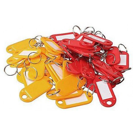 Generic Plastic Key ID Label Keyring With Key Chain Tag Card