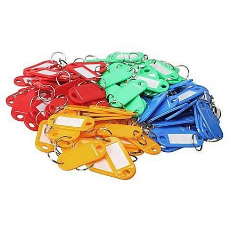 Generic Plastic Key ID Label Keyring With Key Chain Tag Card