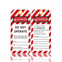 Danger "Red and White" Lockout Tag out