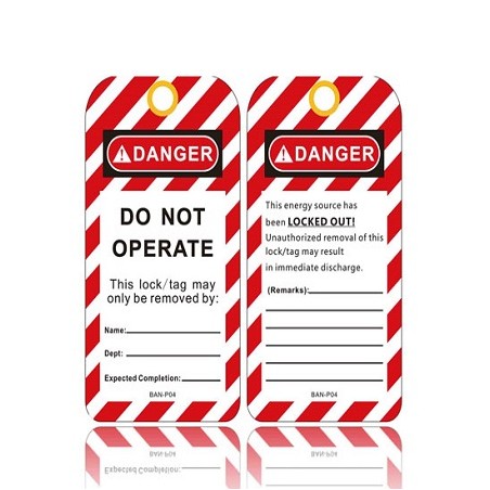 Danger "Red and White" Lockout Tag out