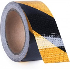 Waterproof Black and Yellow Adhesive Safety Conspicuity Reflector Tape