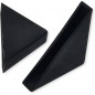 6mm (1/4 inch) Black Triangle Shape Plastic Glass Corner Protectors