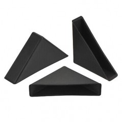 6mm (1/4 inch) Black Triangle Shape Plastic Glass Corner Protectors