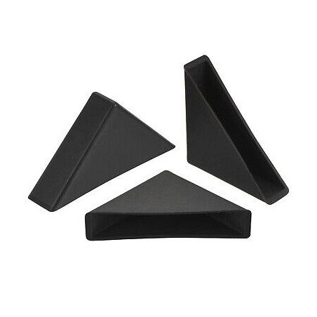 6mm (1/4 inch) Black Triangle Shape Plastic Glass Corner Protectors