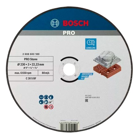 Bosch PRO Stone Bonded Cutting Disc for Large Angle Grinders