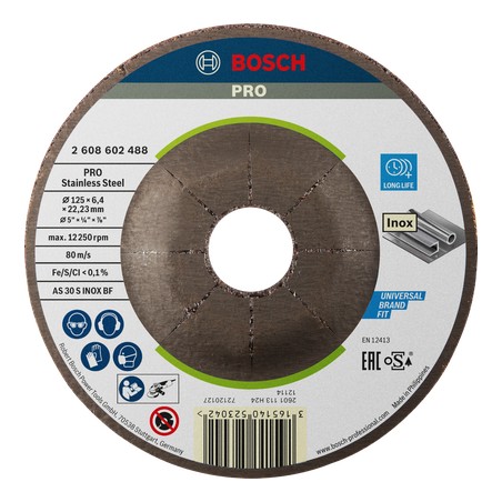 Bosch PRO Stainless Steel Bonded Grinding Disc – For Small Angle Grinders