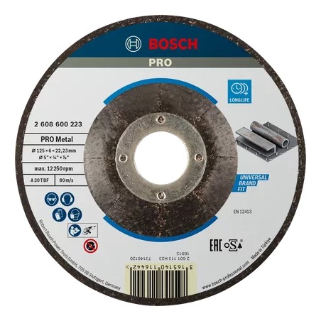 Bosch PRO Metal Bonded Grinding Disc – For Small Angle Grinders