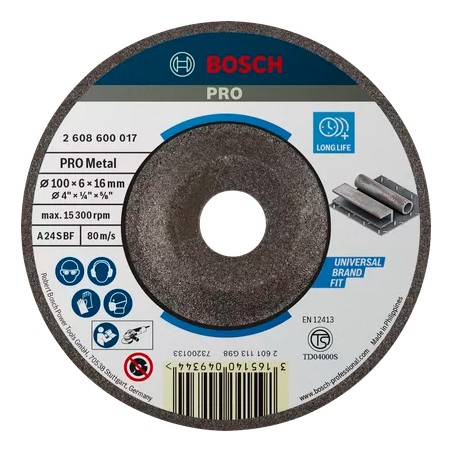 Bosch PRO Metal Bonded Grinding Disc – For Small Angle Grinders