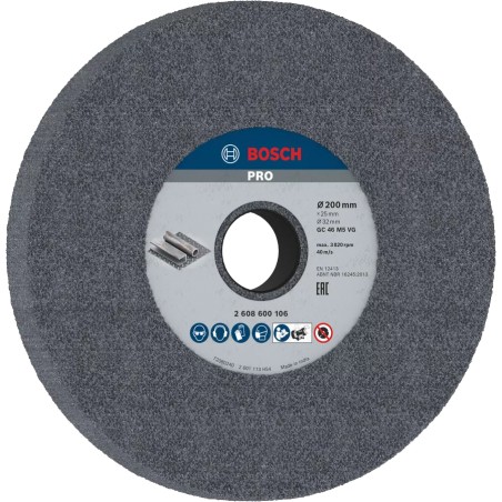 Bosch PRO Metal Grinding Wheel – For Bench Grinders (32 mm Bore)