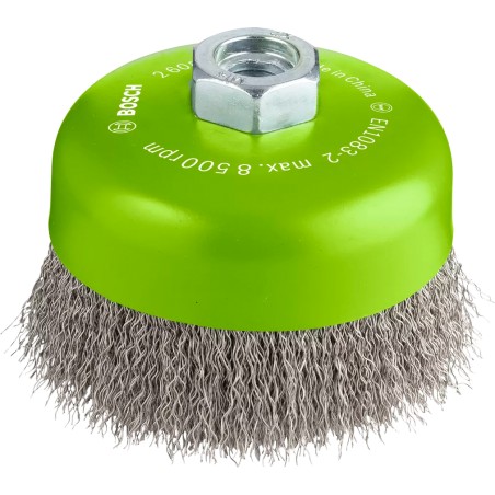 PRO STAINLESS STEEL CLEAN CUP BRUSH – FOR LARGE ANGLE GRINDERS WITH LOCKING NUT