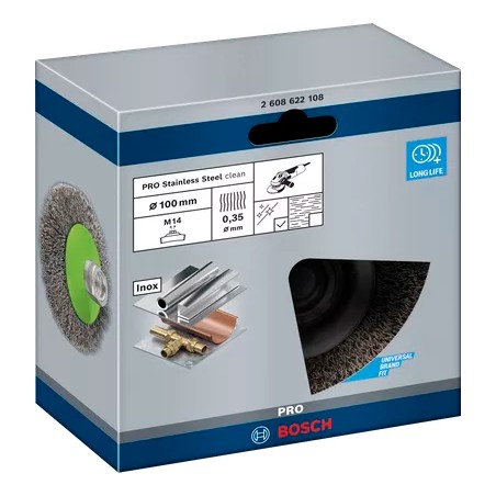 PRO STAINLESS STEEL CLEAN BEVEL BRUSH – FOR SMALL ANGLE GRINDERS