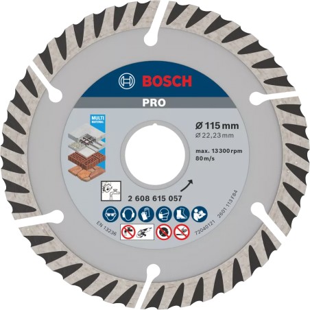 PRO MULTI MATERIAL DIAMOND CUTTING DISC (FOR SMALL ANGLE GRINDERS)