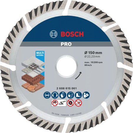 PRO MULTI MATERIAL DIAMOND CUTTING DISC (FOR LARGE ANGLE GRINDERS WITH LOCKING NUT)