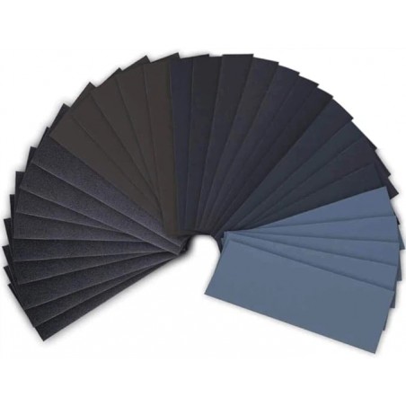 9 × 3.6 Inches Abrasive Paper Sheets – Multi-Grit Silicon Carbide for Wet & Dry Sanding