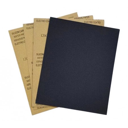 9" × 11" Wet-Dry Sandpaper Sheets – Multi-Grit Silicon Carbide for Auto, Wood, Metal & Glass Polishing