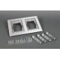 Wiremold Omnibox® 828TCAL Double Gang Rectangular Aluminum Carpet/Tile Flange